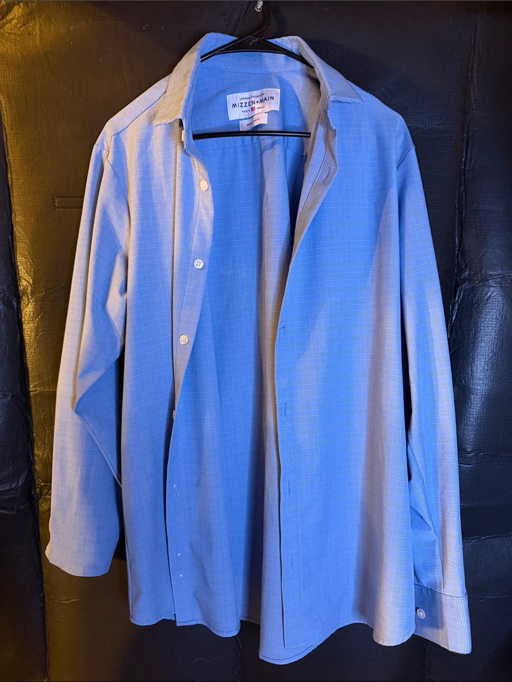 Mizzen+Main Light Blue Men's Button-Up Dress Shirt